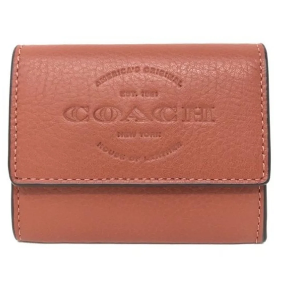 Coach Men's Coin Natural Wallet F24652 Terracotta Leather Wristlet